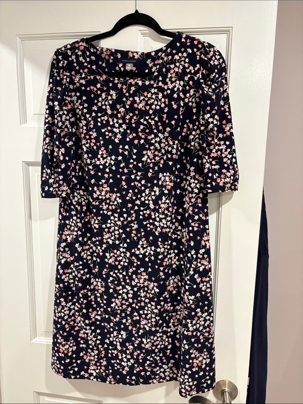 Tommy Hilfiger Navy Mini Dress with Pink and White Floral
